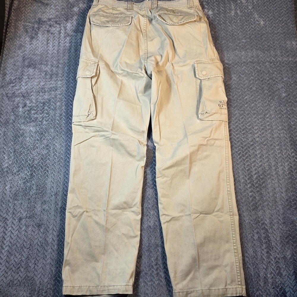 Ralph Lauren Polo Jeans Co Military Trousers Mens 33x30 Tan Vintage Cargo Pants